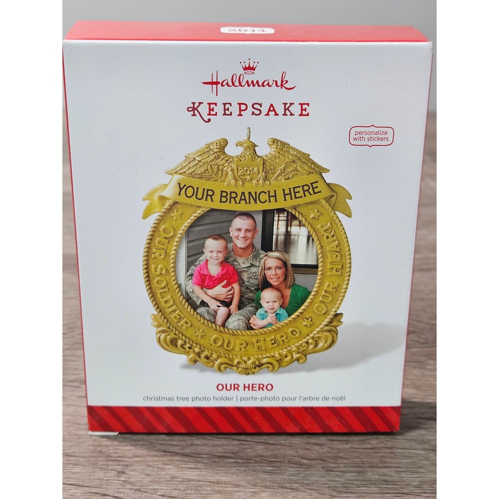 Hallmark Keepsake 2014 Our Hero Military Photo Holder Christmas Ornament QGO1453